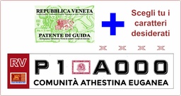 Patente Veneta + Targa Veneta Personalizzata